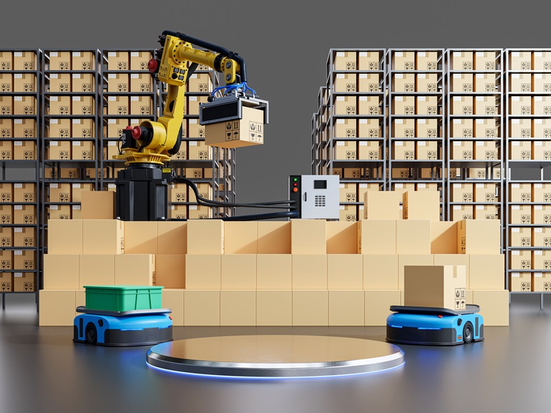 Digital logistics illustration